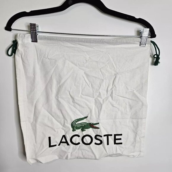 Lacoste White Purse Storage Dust Bag Drawstring 16" x 14.5" - Picture 1 of 5